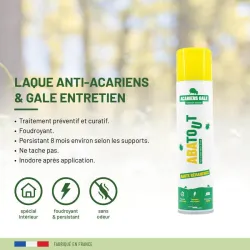 Laque anti-Acariens & Gale - Entretien