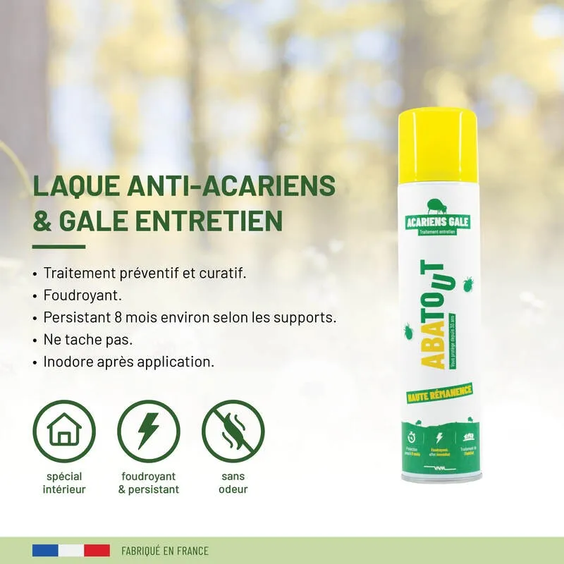 Laque anti-Acariens & Gale - Entretien