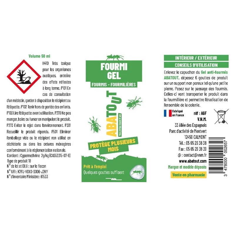 Gel anti-fourmis