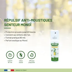Répulsif anti-moustiques parfum Monoï