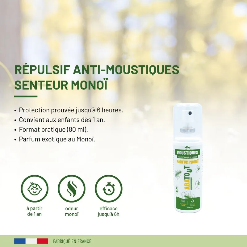 Répulsif anti-moustiques parfum Monoï