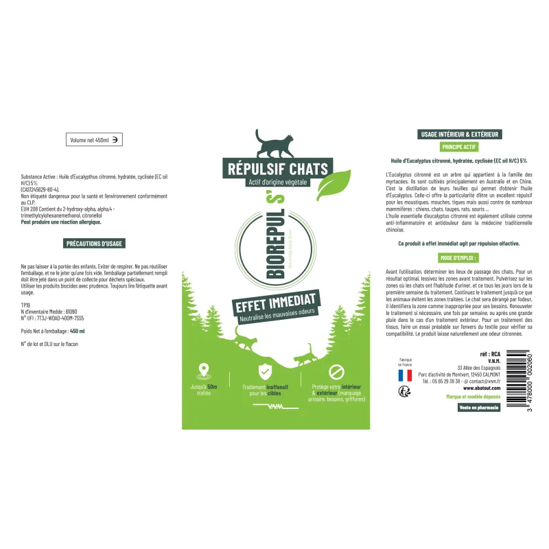 Répulsif spray chats