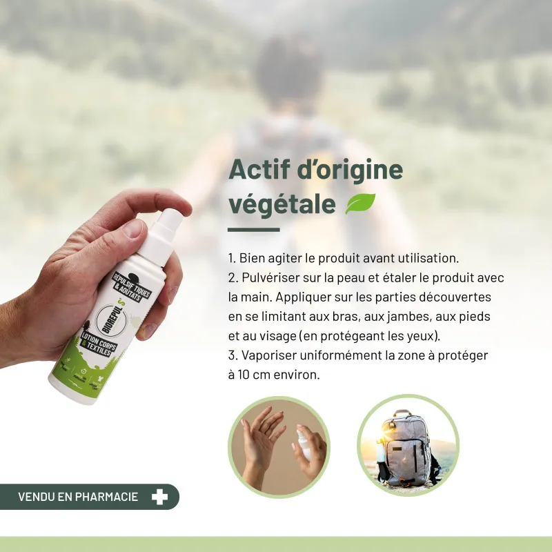 BIOREPULS' Répulsif Tiques/Aoutats Corps/Textiles 100ml