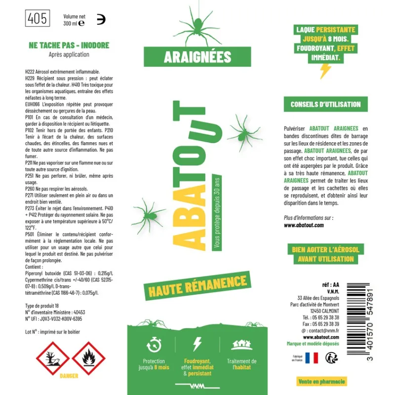 Laque anti-Araignées