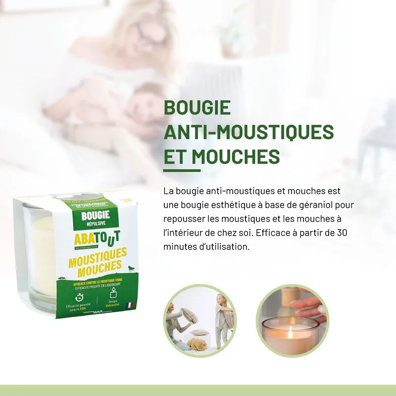 Bougie répulsive anti moustiques et mouches