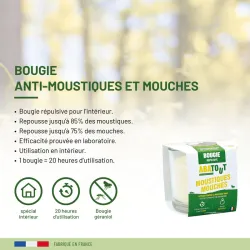 Bougie répulsive anti moustiques et mouches