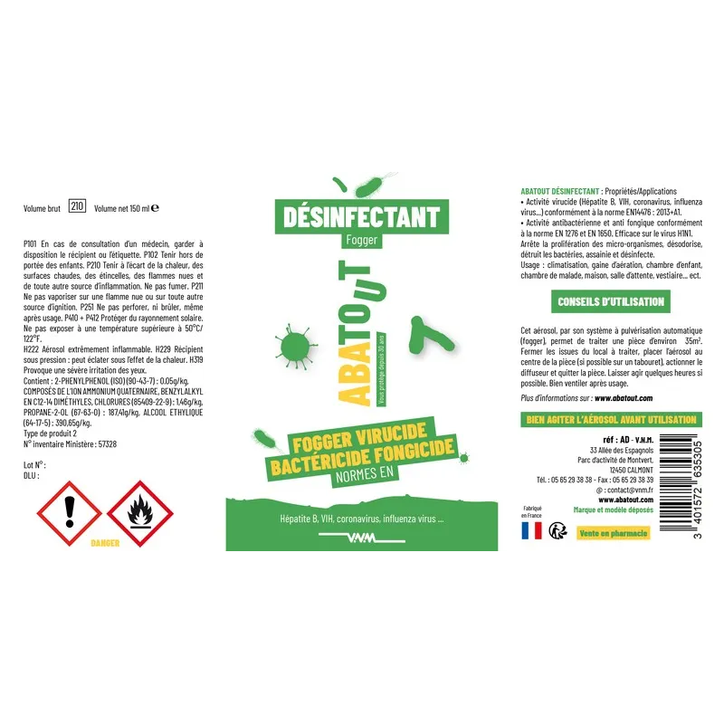 Désinfectant Fogger