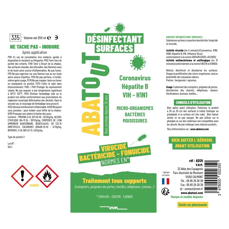 Désinfectant de surface